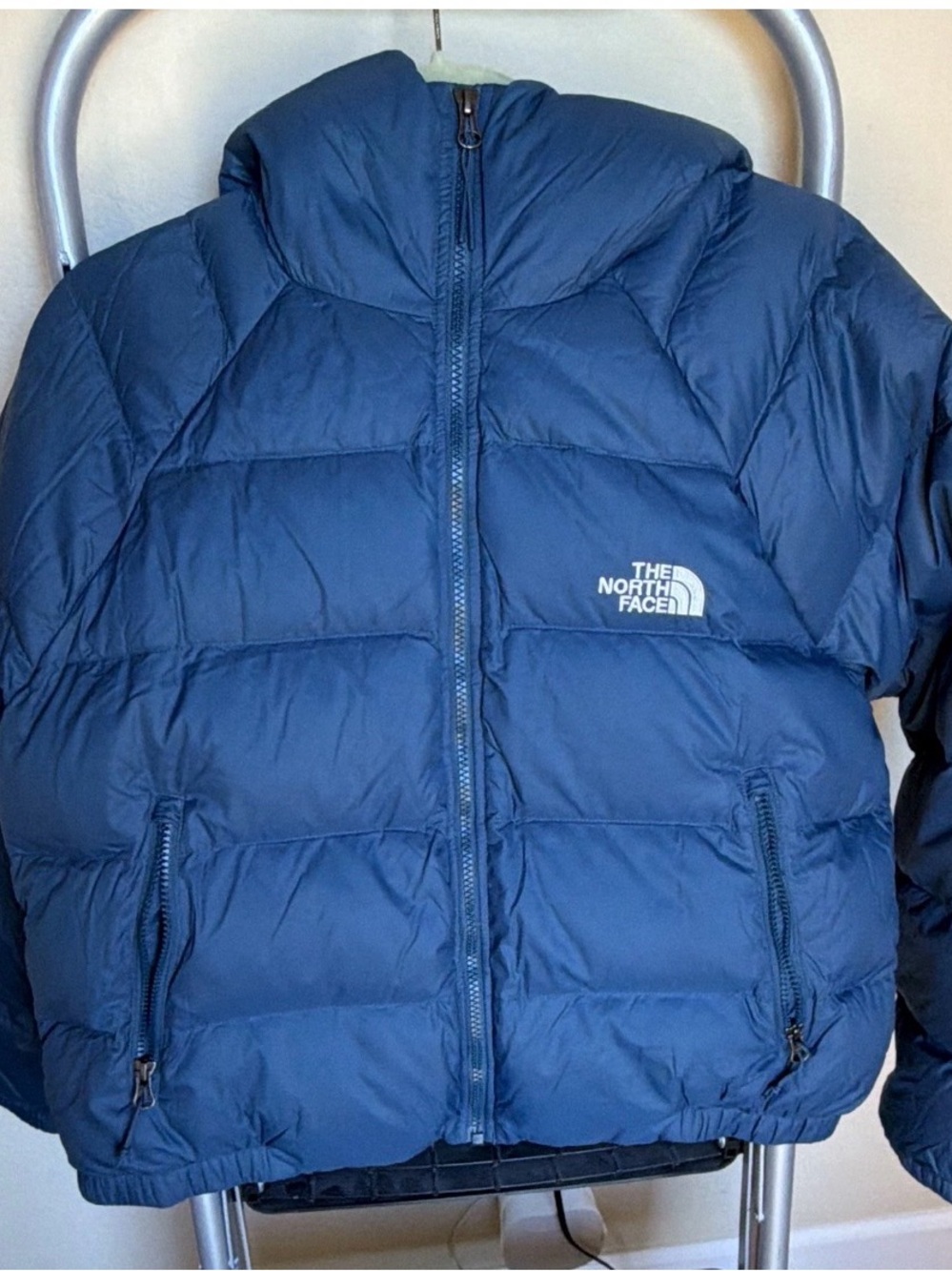 Like new. The North Face blue/green hydrenalite Puffer Jacket, large